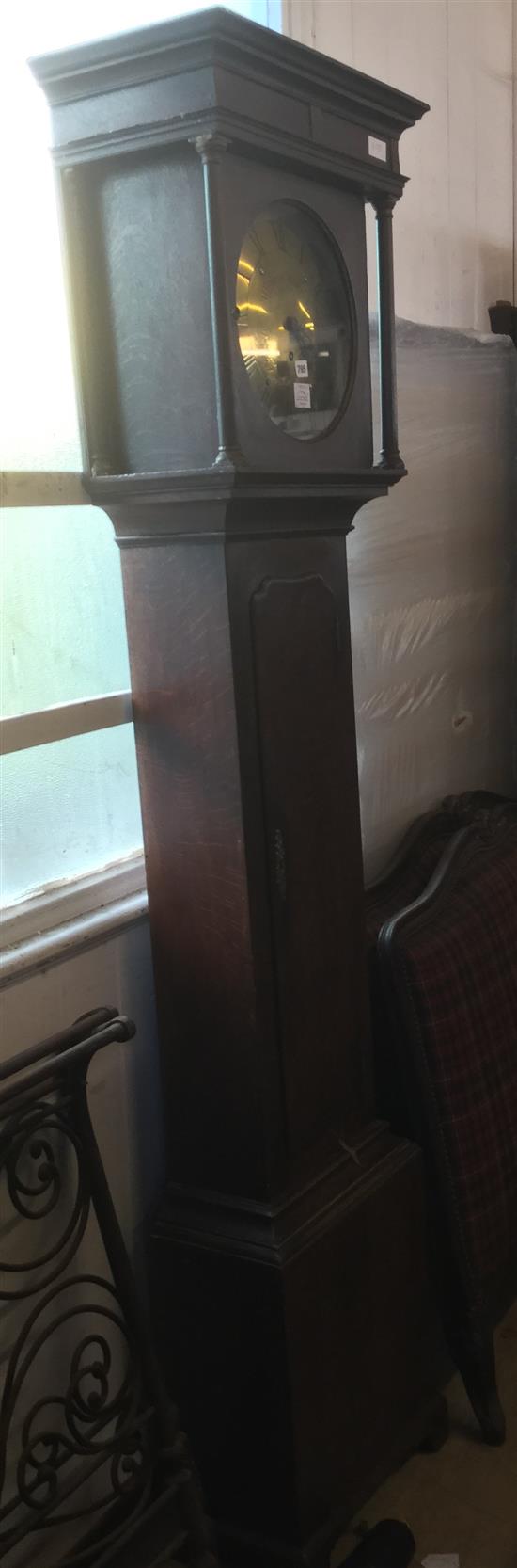 Late 18th /early 19th century oak longcase clock, dial signed Webster Shiffnal